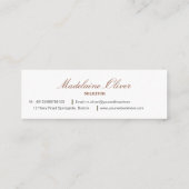 Carte De Visite Mini Avocat moderne élégant Professionnel Brown (Dos)