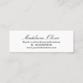 Carte De Visite Mini Avocat moderne élégant professionnel Jaune (Dos)