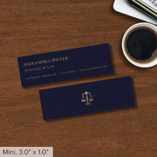 Carte De Visite Mini Avocat simple et élégant