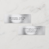 Carte De Visite Mini Avocat unique à Law Grey Light (Devant / Derrière)