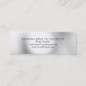 Carte De Visite Mini Avocat unique à Law Grey Light (Dos)