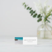 Carte De Visite Mini Azure Ocean Sandy Beach Photo (Debout devant)