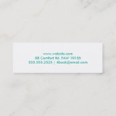 Carte De Visite Mini B&B Comfort Inn Mini Business Card (Dos)