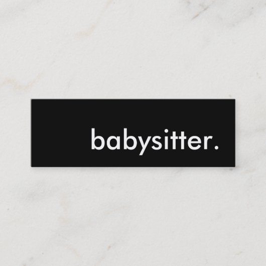 Carte De Visite Mini baby-sitter. (Devant)