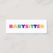 Carte De Visite Mini Baby-sitting (Devant)