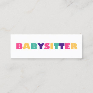 Carte De Visite Mini Baby-sitting