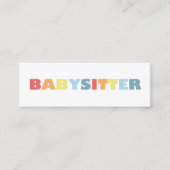 Carte De Visite Mini Baby-sitting (Devant)