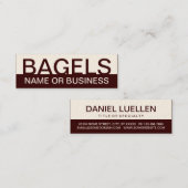 Carte De Visite Mini BAGELS audacieux (Devant / Derrière)