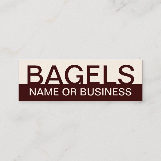 Carte De Visite Mini BAGELS audacieux (Devant)