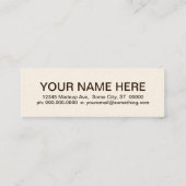 Carte De Visite Mini BAGELS rétro (Dos)