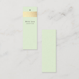 Carte De Visite Mini Baguette Gold Foil Sur Les Balises Cadeaux Vert À 