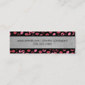 Carte De Visite Mini Baisers / Artiste de maquillage / Parties scintill (Dos)