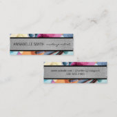 Carte De Visite Mini Baisers / Artiste de maquillage / Poudre de maquil (Devant / Derrière)