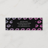 Carte De Visite Mini Baisers de Parties scintillant de violet rose chau (Dos)