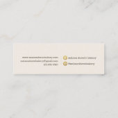 Carte De Visite Mini Bakery Store Pastry Chef Dessert Sweets Cake Baker (Dos)