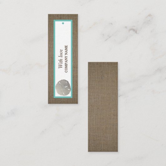 Carte De Visite Mini Balise cadeau Dollar et Burlap (Devant / Derrière)
