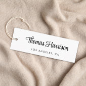 Carte De Visite Mini Balise d'accrochage de script de signature élégant