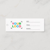 Carte De Visite Mini Balise de prix d'entreprise Logo d'affaires Vêteme (Devant)