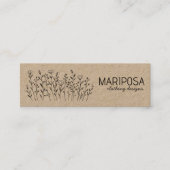Carte De Visite Mini Balise Taille personnalisée KRAFT fleur sauvage (Devant)