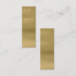 Carte De Visite Mini Balises cadeaux Faux Gold Metal Texture