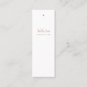 Carte De Visite Mini Balises cadeaux Rose Gold Foil Script (Devant)