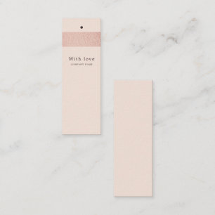 Carte De Visite Mini Balises Cadeaux roses Gold Foil Sur Bleu Rose