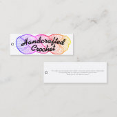 Carte De Visite Mini Balises de fabricant artisanal de Crochet (Devant / Derrière)