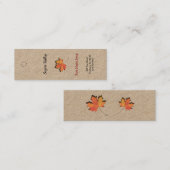 Carte De Visite Mini Balises de serrurerie Maple Leaf Cutout (Devant / Derrière)