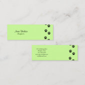 Carte De Visite Mini Balles noires, Groomer de chien, Marcheur de chien (Devant / Derrière)