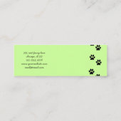 Carte De Visite Mini Balles noires, Groomer de chien, Marcheur de chien (Dos)