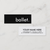 Carte De Visite Mini ballet. (Devant / Derrière)