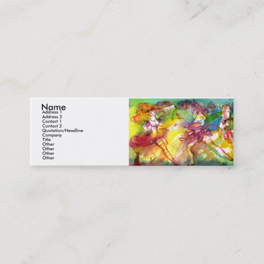 Carte De Visite Mini BALLET CARNAVAL / Mascarade vénitienne, Danse, Mus (Devant)