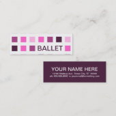 Carte De Visite Mini BALLET (carrés mod) (Devant / Derrière)