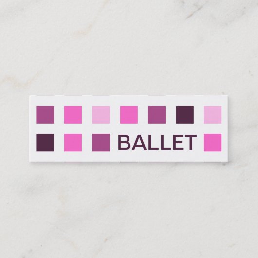 Carte De Visite Mini BALLET (carrés mod) (Devant)