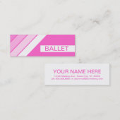 Carte De Visite Mini BALLET rétro (Devant / Derrière)