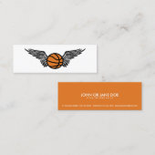 Carte De Visite Mini ballon de basket-ball (Devant / Derrière)
