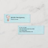 Carte De Visite Mini Ballons à air chaud mignon avec aquarelle à ours (Devant / Derrière)