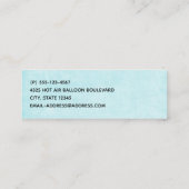Carte De Visite Mini Ballons à air chaud mignon avec aquarelle à ours (Dos)