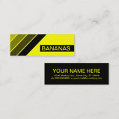 Carte De Visite Mini BANANES rétro (Devant / Derrière)