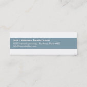 Carte De Visite Mini Bande de monogramme de bleu de ciel (Dos)