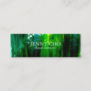 Carte De Visite Mini Bande de peinture écrémé vert mer