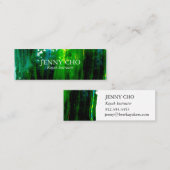 Carte De Visite Mini Bande de peinture vert mer (Devant / Derrière)