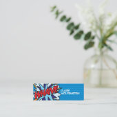 Carte De Visite Mini Bande dessinée de fun moderne WHAM (Debout devant)