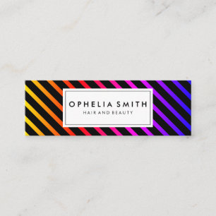 Carte De Visite Mini Bandes Chic Colorées