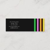 Carte De Visite Mini Bandes colorées, Bandes arc-en-ciel, Motif rayé (Dos)