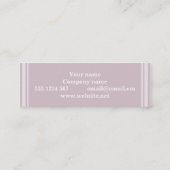 Carte De Visite Mini Bandes de quartz roses monogrammes (Dos)