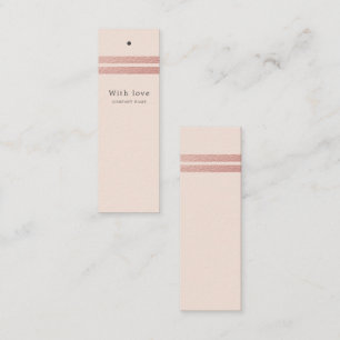 Carte De Visite Mini Bandes d'huile d'or rose Balises cadeaux rose pâ