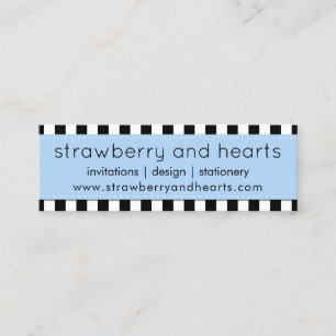 Carte De Visite Mini Bandes noires et blanches, Motif rayé, Lignes