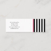 Carte De Visite Mini Bandes noires et blanches, Motif rayé, Lignes (Dos)