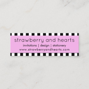 Carte De Visite Mini Bandes noires et blanches, Motif rayé, Lignes